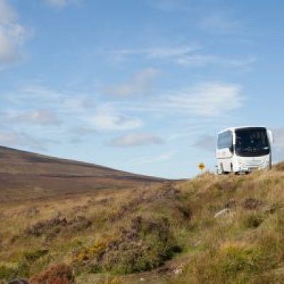 front picture of a bus